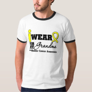 Bladder Cancer I Wear Yellow Ribbon For My Grandma T-Shirt
