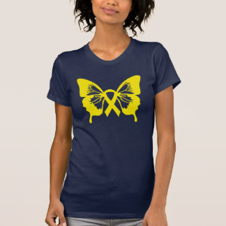 Bladder Cancer Yellow Butterfly t-shirt