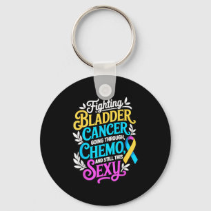 Bladder ribbon support bladder cancer awareness key ring