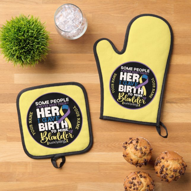 Bladder warrior Some People Never Meet Their Hero Oven Mitt & Pot Holder Set (Top Down)