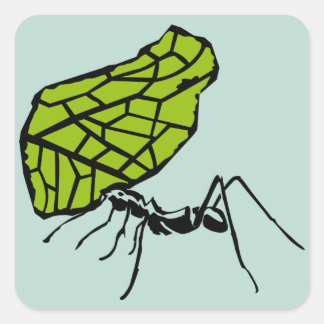 blade cutting tool Nature Stencil Square Sticker