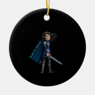 Blade of Courage Ceramic Tree Decoration
