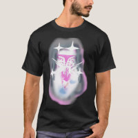 Bladee Drain Gang IDOL pink white logo Classic T-S