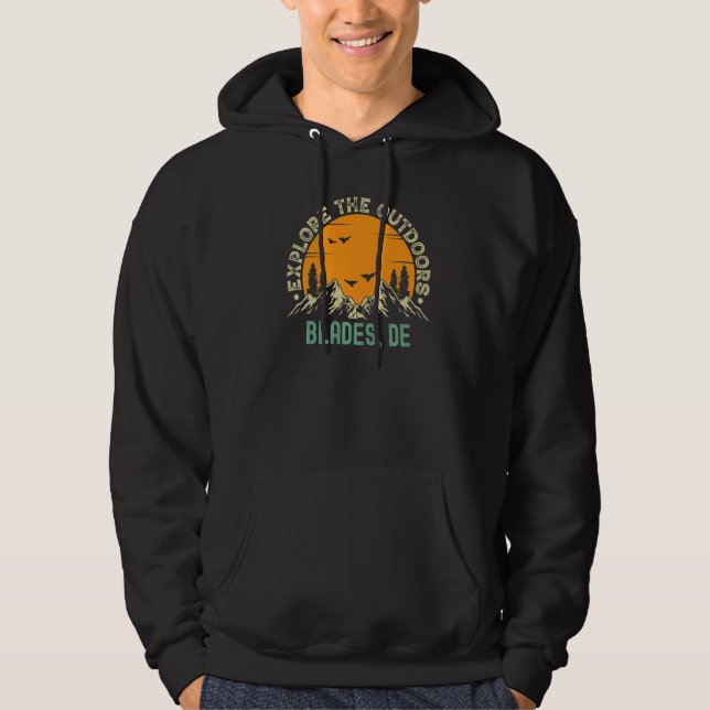 Blades, Delaware - Explore The Outdoors Premium Hoodie (Front)