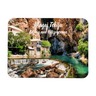 Blagaj Tekija Dervish Bosnia Herzegovina stylized Magnet