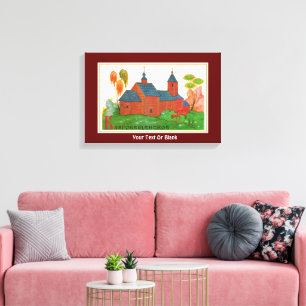 Blagoveshchenskoye Wood Russian Church Canvas Print