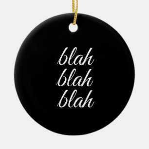 blah blah blah - ceramic tree decoration