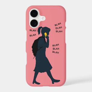 BLAH BLAH BLAH Girl Talking on Cell Phone