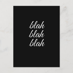 blah blah blah - holiday postcard