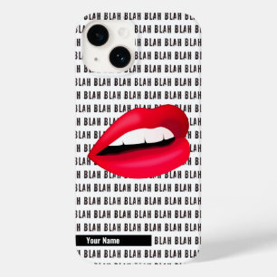 "Blah Blah Blah" Hot Lips Pop-Art Case-Mate iPhone 14 Case