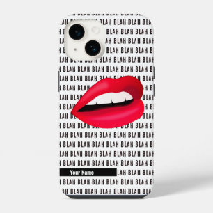 "Blah Blah Blah" Hot Lips Pop-Art iPhone 14 Case