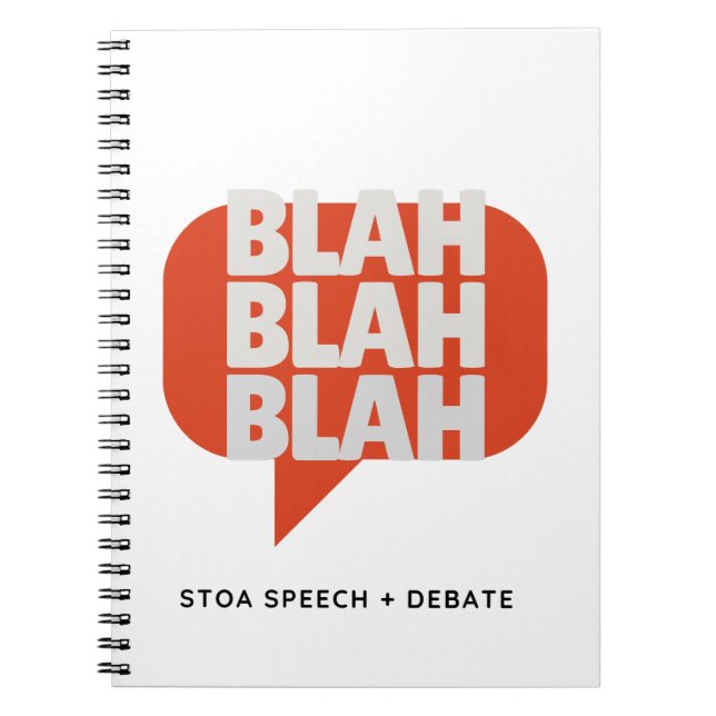 Blah, Blah Blah notebook (Front)