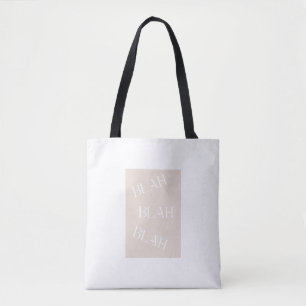 Blah Blah Blah Words with Beige Background.   Tote Bag