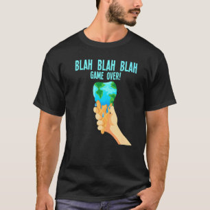 Blah Blah Game Over Melting Earth Ice Cream Global T-Shirt