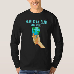 Blah Blah Game Over Melting Earth Ice Cream Global T-Shirt
