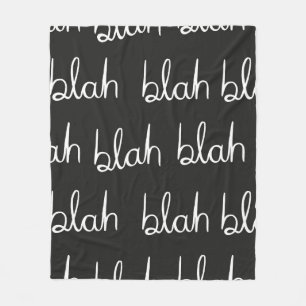 Blah blah seamless pattern. fleece blanket