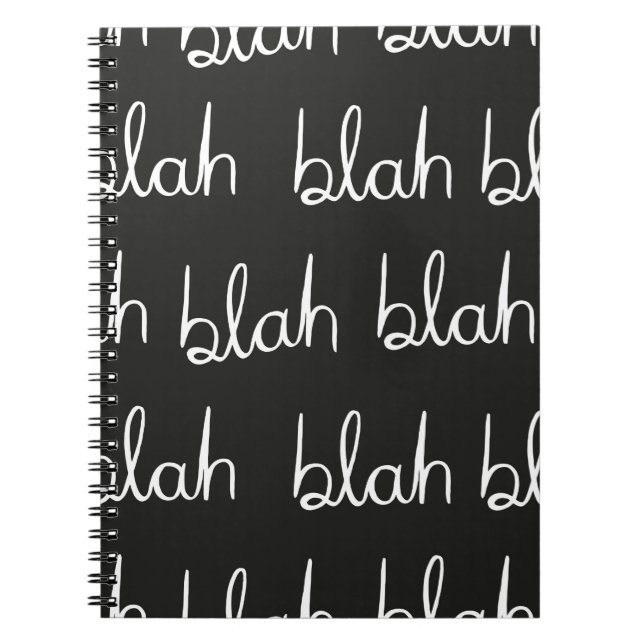 Blah blah seamless pattern.  notebook (Front)