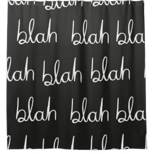 Blah blah seamless pattern.  shower curtain