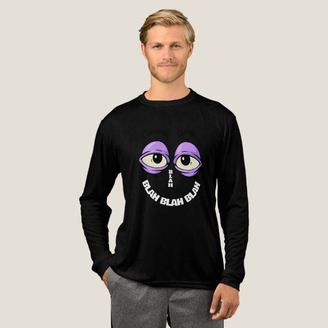 Blah Mood T-Shirt Tri-Blend Shirt (Full Front)