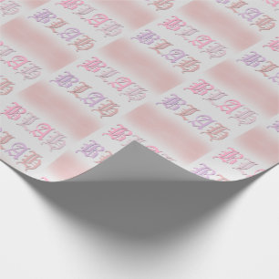 Blah pink purple and sand coloured wrapping paper
