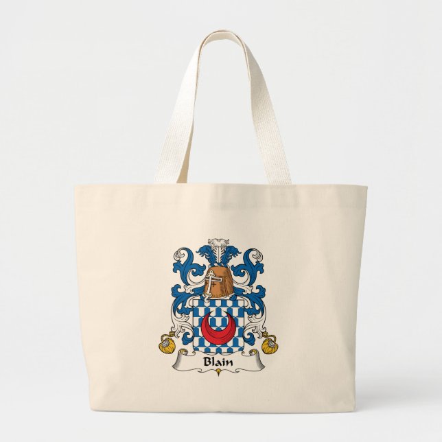 Blain Family Crest Large Tote Bag (Front)