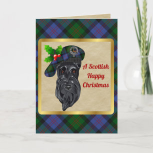 Blair Badge & Tartan Personalised Xmas Card