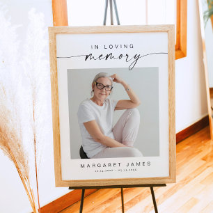 BLAIR Boho Photo Memorial Funeral Welcome Poster