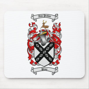 BLAIR FAMILY CREST - BLAIR COAT OF ARMS MOUSE PAD