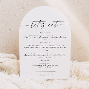 BLAIR Minimalist Bohemian Arch Wedding Menu Card