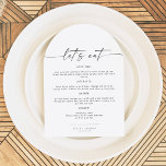 BLAIR Minimalist Bohemian Arch Wedding Menu Card<br><div class="desc">This wedding menu features a bohemian handwritten script font and modern minimalist design with an easy-to-use arch for cutting out. You will need to trim this menu on your own. Once the menu is printed and shipped, you will trim on the grey arch line. Pair with anything in the simple...</div>