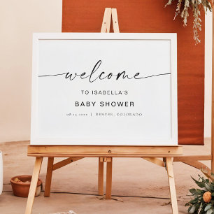 BLAIR Minimalist Boho Baby Shower Welcome Sign