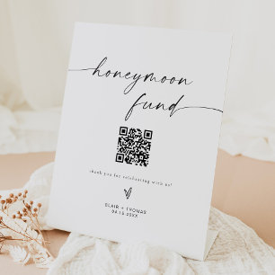 BLAIR Minimalist Boho Honeymoon Fund Wedding Sign