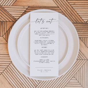 BLAIR Modern Bohemian Let's Eat Dinner Menu