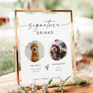 BLAIR Modern Boho 2 Photo Dog Signature Drink  Poster