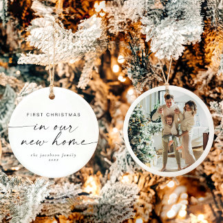 BLAIR Modern Minimal 1st Christmas in Our New Home Ceramic Tree Decoration