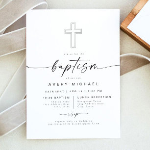 BLAIR Modern Minimal Boho Baptism Invitation