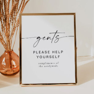 BLAIR Modern Minimalist Gents Bathroom Toiletry Poster