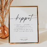 BLAIR Modern Minimalist Kippot Kippah Wedding  Poster<br><div class="desc">This kippot (yarmulke) sign features an elegant handwritten font and modern minimalist design. Easily change the colors and edit *most* wording to meet the needs of your occasion. This sign is perfect for your contemporary, industrial, or bohemian wedding or other celebration. Pair with other items from the BLAIR Collection for...</div>