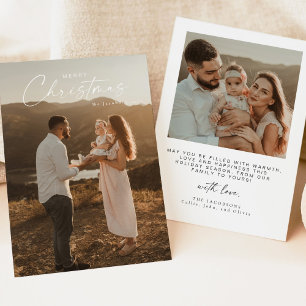 BLAIR Modern Script Simple Photo Christmas Card