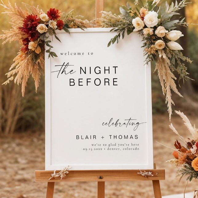 BLAIR Modern The Night Before Rehearsal Dinner Poster (Creator Uploaded)