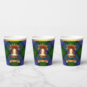 Blair Personalised Tartan Christmas  Paper Cups