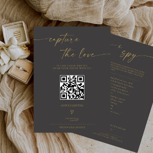 BLAIRE Modern Calligraphy I Spy Wedding Game Menu