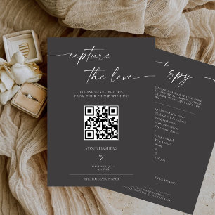 BLAIRE Modern Calligraphy I Spy Wedding Game Menu
