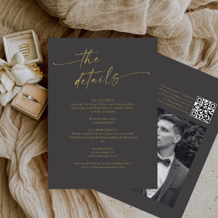 BLAIRE Modern Calligraphy Script Wedding Details Enclosure Card