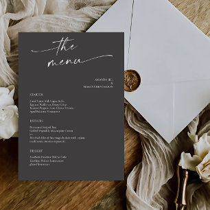 BLAIRE Modern Calligraphy Script Wedding  Menu