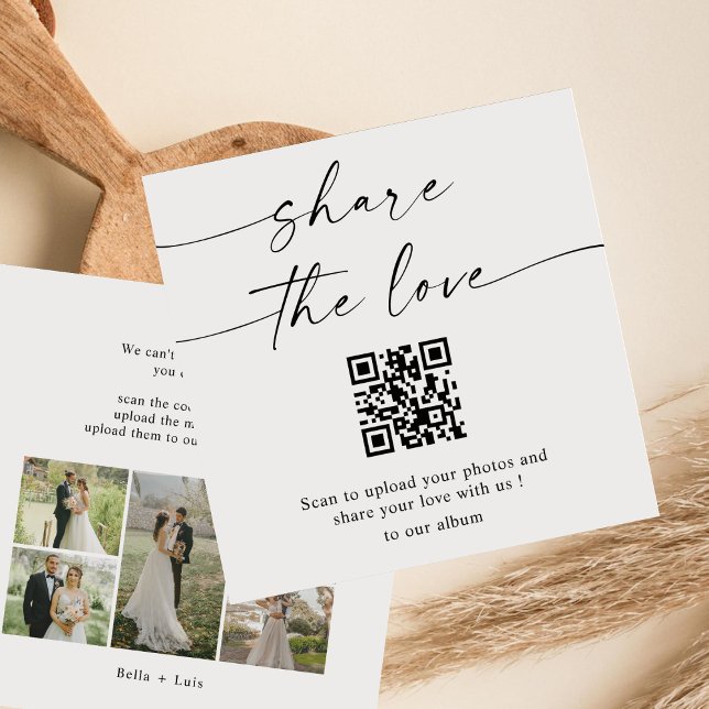 BLAIRE Modern Share the Love QR Code Table Cards (Creator Uploaded)