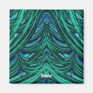 BLAKE ~ 3D Fractal Design blue green ~ Magnet