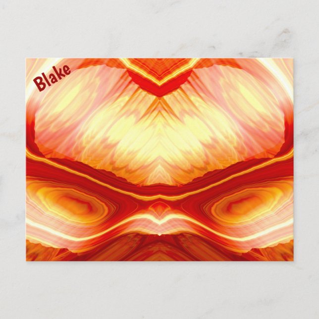 BLAKE ~ 3D Fractal Design Pattern ~  Postcard (Front)