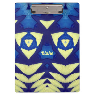 BLAKE ~ Blue and Cream design Clipboard