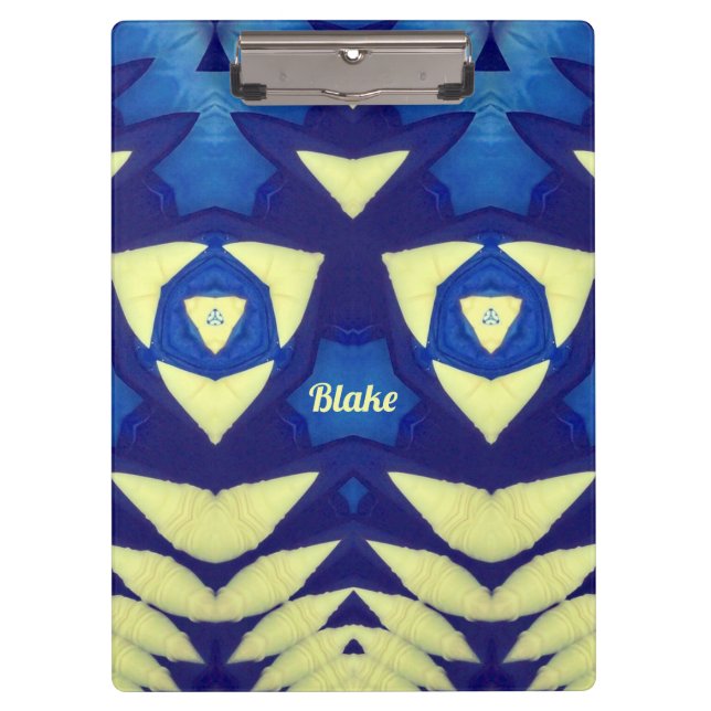 BLAKE ~ Blue and Cream design   Clipboard (Front)